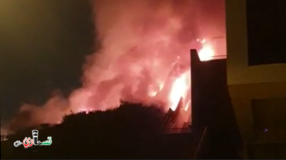 يافا : حريق في قاعة مدرسة حسن عرفة الابتدائية وطواقم الاطفاء تسيطر على الحريق